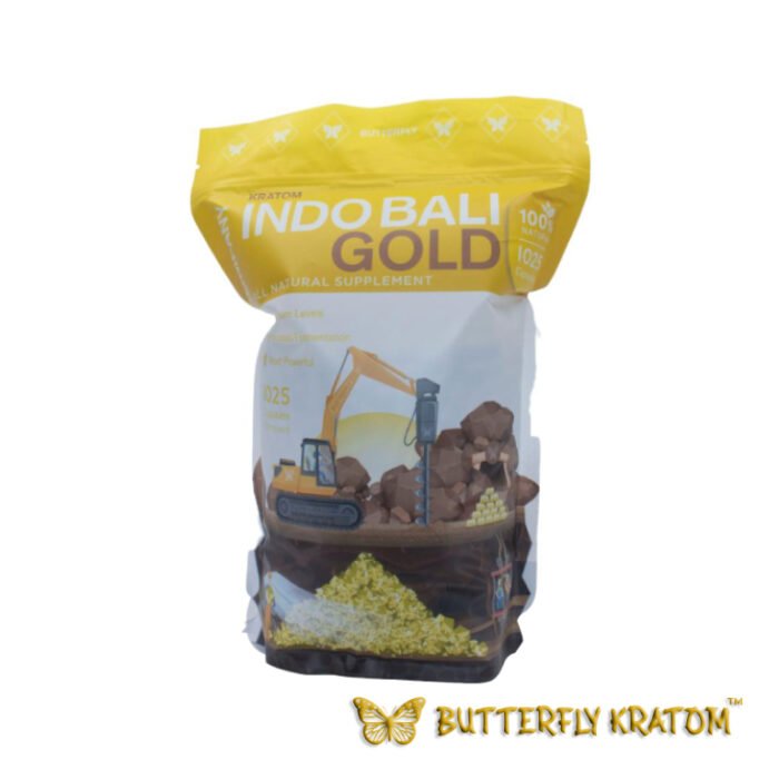 Indo Bali Gold Kratom Capsules - Buy Now at Butterfly Kratom - 1025 Counts