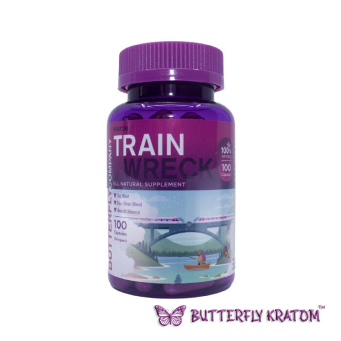 TrainWreck Kratom Capsules - Buy Now at Butterfly Kratom - 100 Counts