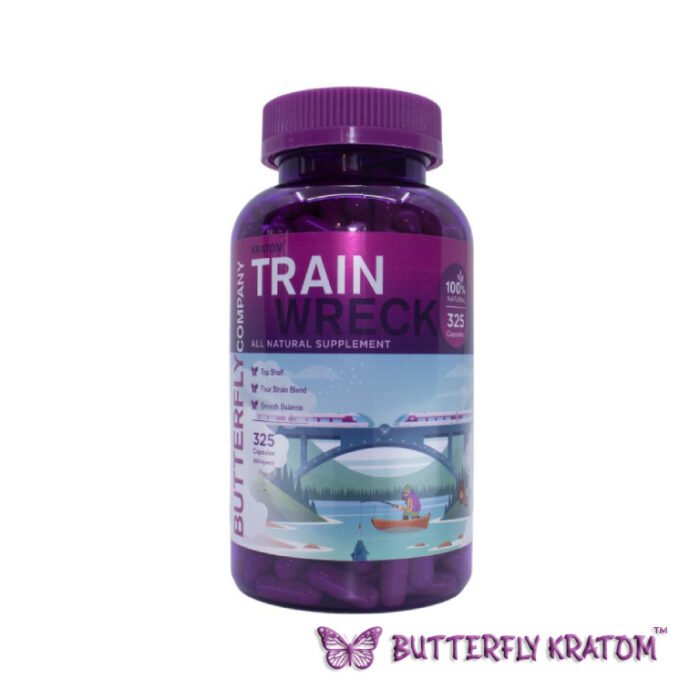 TrainWreck Kratom Capsules - Buy Now at Butterfly Kratom - 325 Counts