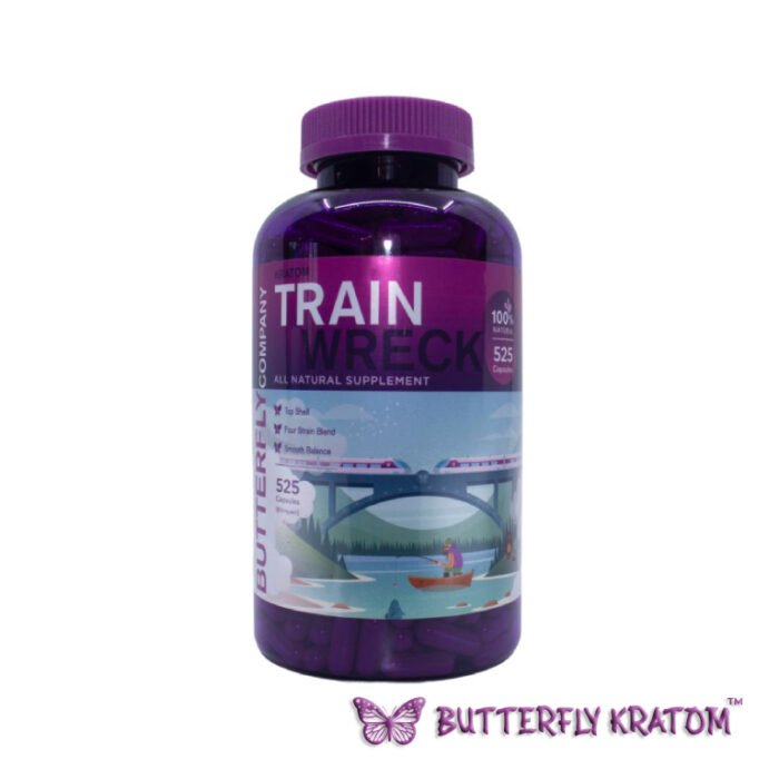 TrainWreck Kratom Capsules - Buy Now at Butterfly Kratom - 525 Counts