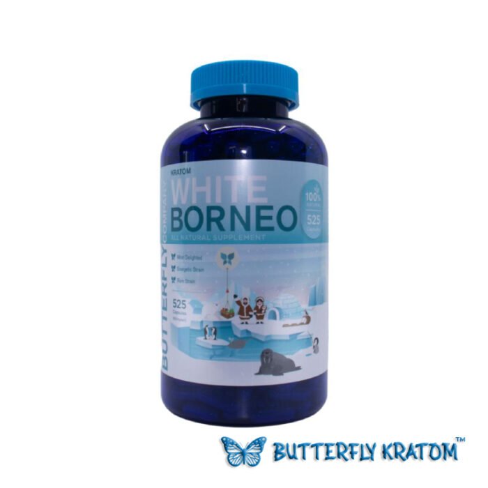 White Borneo Kratom Capsules - Buy Now at Butterfly Kratom - 525 Counts